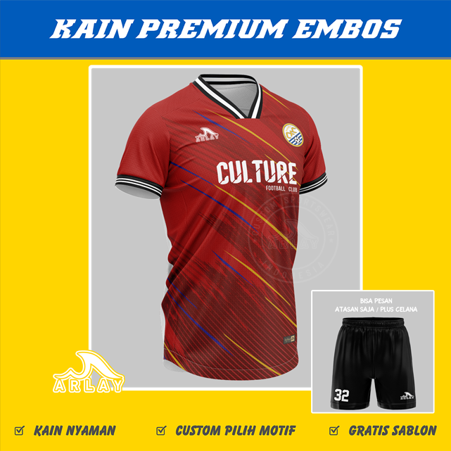 JERSEY FUTSAL ARLAY KEREN PRINTING CUSTOM - BAJU BOLA BAHAN PREMIUM DRYFIT MILANO EMBOS ANAK DEWASA 