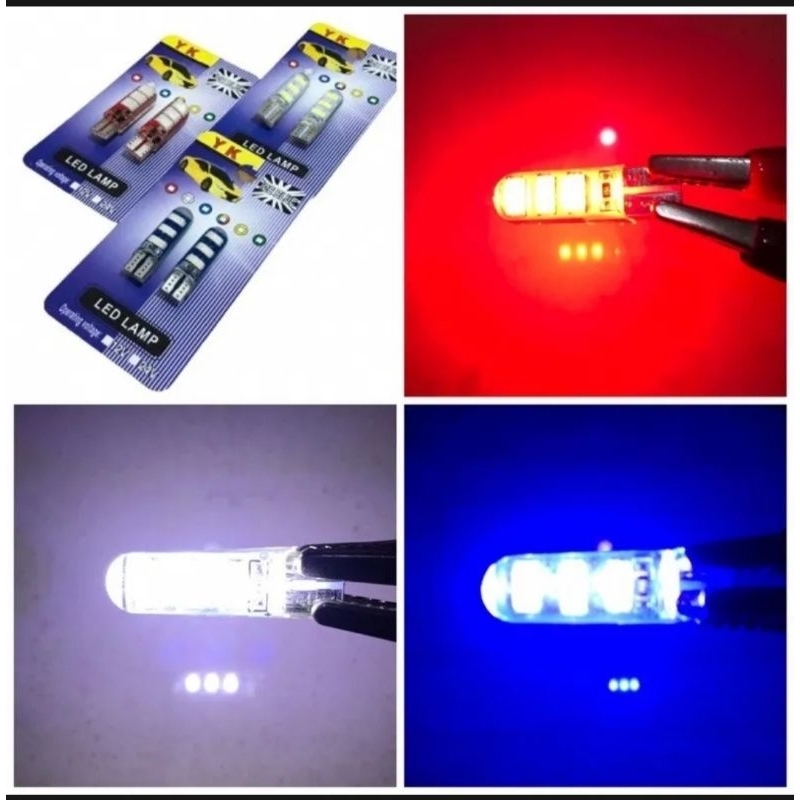 COD lampu sen T10 jelly 6led 2pcs universal senja sen jelly flash/non flash led uuniversal T10 sepasang