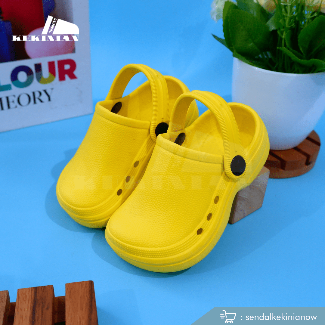 Sandal Kodok Polos Model Baim Anak Unisex / Sendal Kodok Polos Anak Kekinian