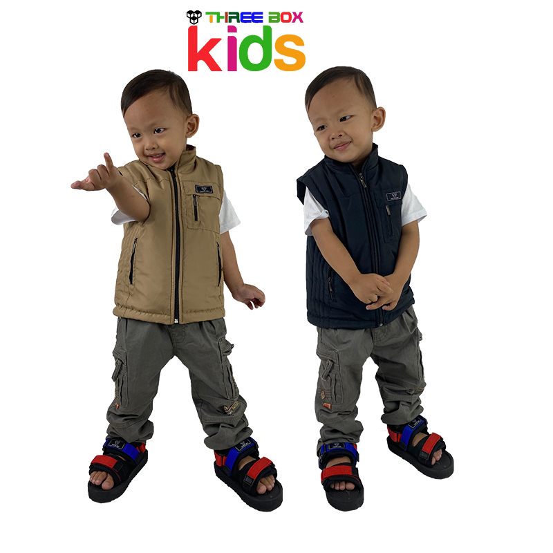 Rompi Anak / Vest Anak Cowok Cewek / Rompi Anak Perempuan / Vest Rompi Kids - THREE BOX  GN 002 KIDS