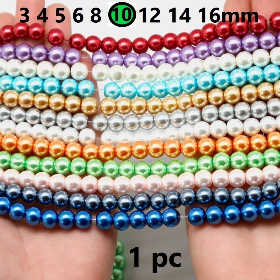 Bahan Manik Mutiara Sintetis (Mutiara Berat) Uk 10mm Harga/String