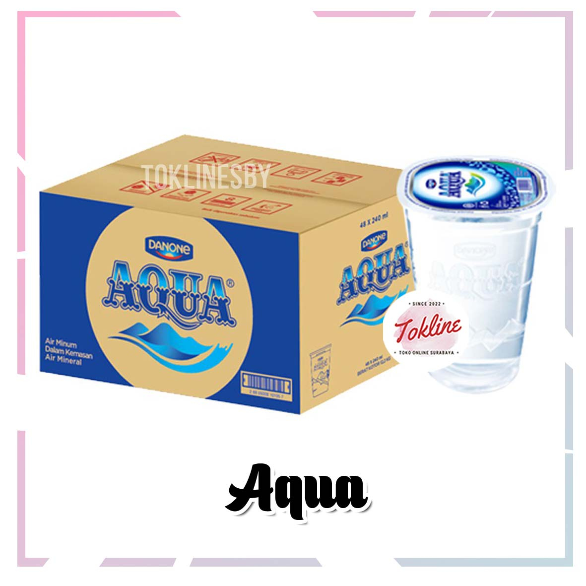 

[ 1 Karton isi 48 ] Aqua Gelas Air Mineral 220ml