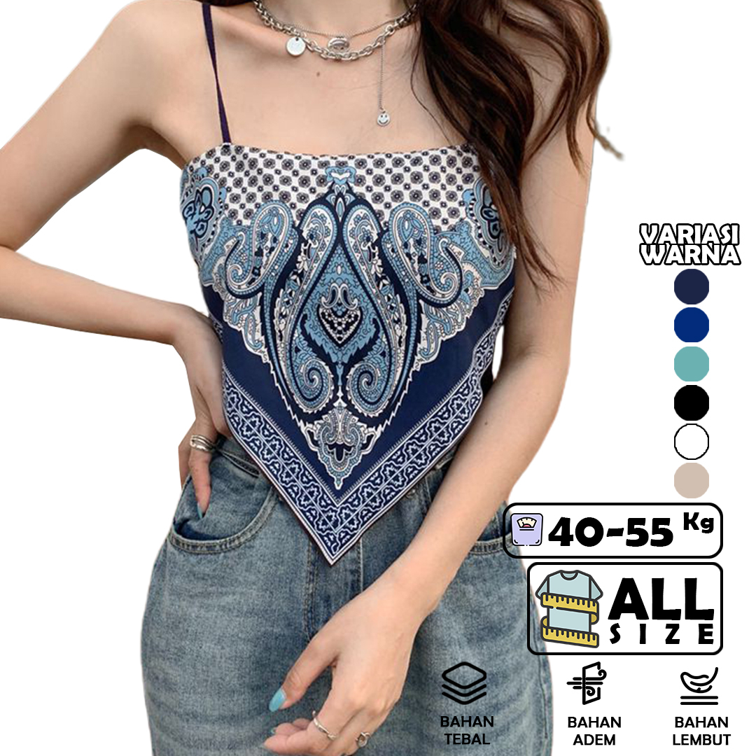 Bohemian  Scarf Slayer YS6055 Tanktop Summer Tanktop Beachwear-YOSINOGAWA