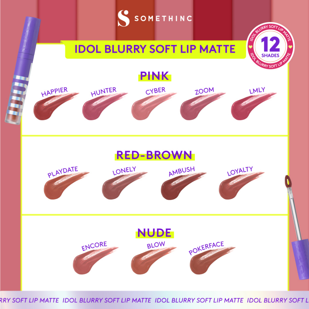 ✨ AKU MURAH ✨ SOMETHINC Idol Blurry Soft Lip Matte - Lip Cream Matte