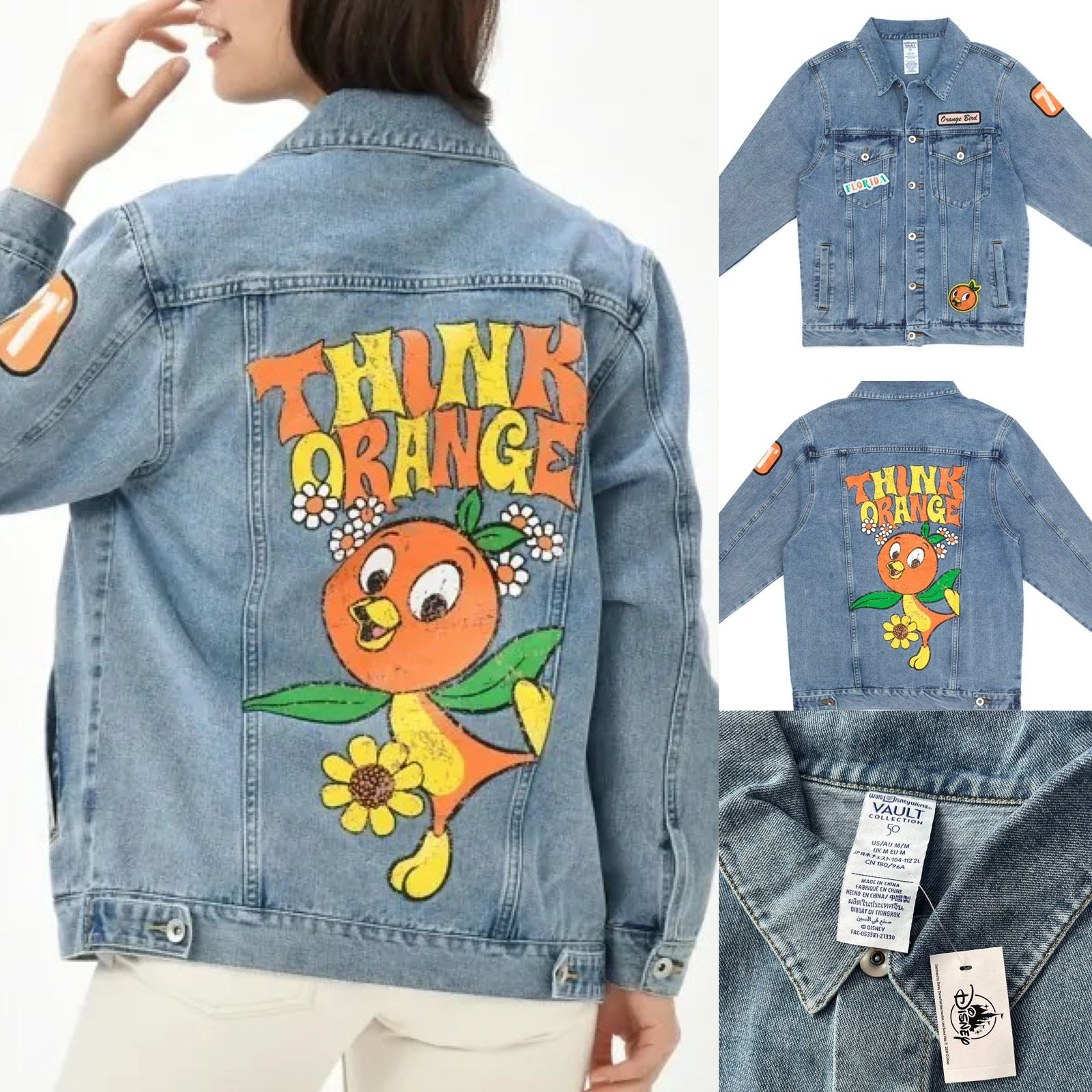 W*lt disney orange bird jacket denim