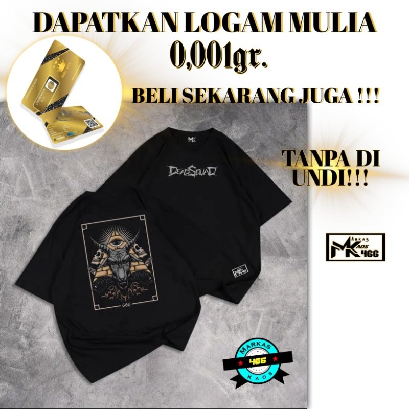 MRKS | GRATIS ONGKIR | COD | Kaos Distro Deadsquad Satanic | Katun 20s | T-shirt Deadsquad Satanic| 