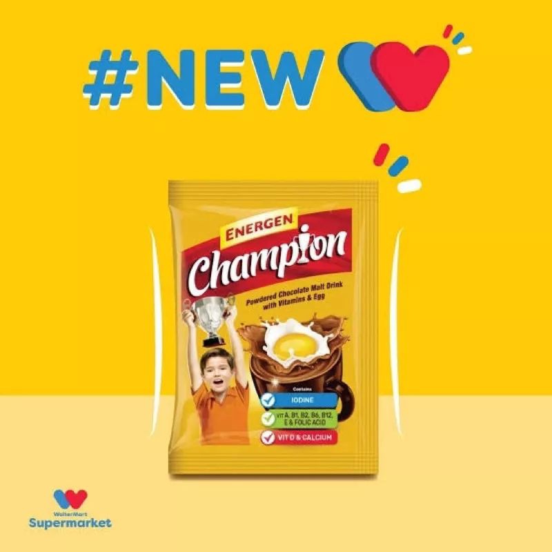 

Energen Champion @35 gram | Susu Coklat Malt 8 Vitamin Telur 4in1