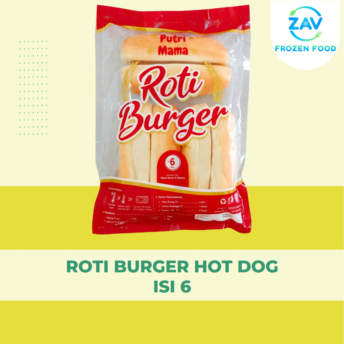 

ROTI BURGER HOT DOG ISI 6