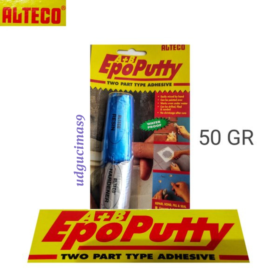 Lem epo Putty Forting 50gr  Lem Tahan Panas Penambal Besi  Lem Porting Anti Panas