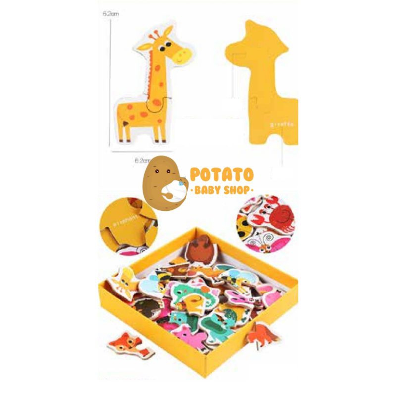 TH MG14 Wooden Matching Puzzle - Mainan Puzzle