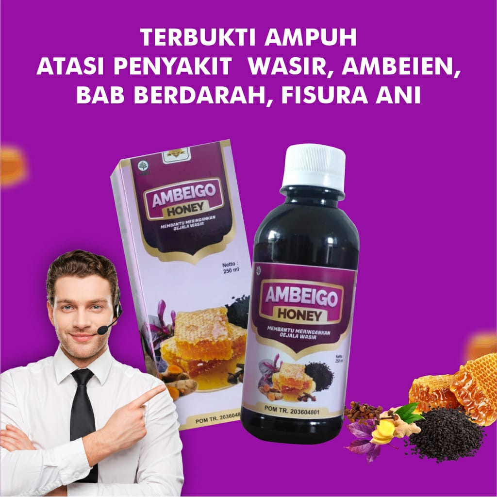 

AMBEIGO HONEY 250ml - Madu Herbal Obat Ambeien BPOM Atasi Ambeyen Dan Wasir Tanpa Operasi Original