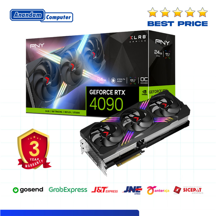 PNY GeForce RTX 4090 OC 24GB XLR8 Gaming VERTO EPIC-X RGB Triple Fan