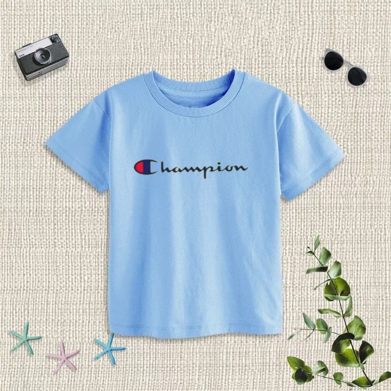 Kaos Anak Logo Champion ( Umur 2 - 13 Tahun ) Cowok Cewek