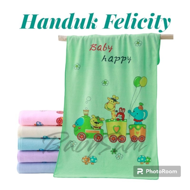 Handuk Felicity 50x100Cm Termurah || Handuk Anak Lembut || Handuk Bayi Sablon