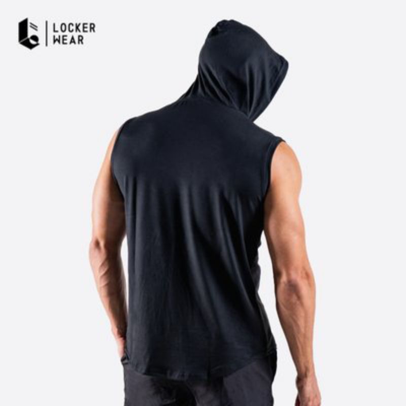 Manset Singlet Pria Hoodie Olahraga Gym Fitness || Singlet Polos Hoodie Olahraga Gym Fitness Olahrag