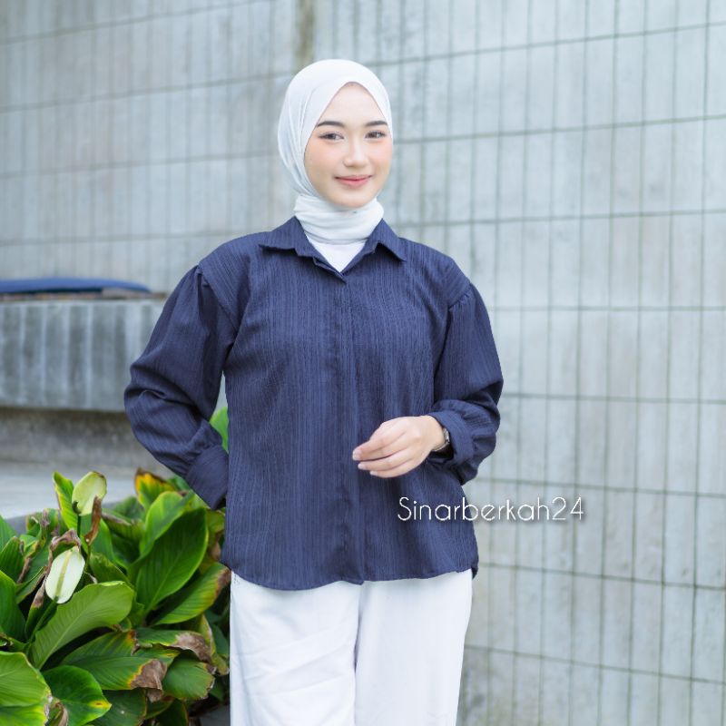 Aara Blouse Lady Crush - Atasan Wanita Lengan Balon - Blouse Wanita