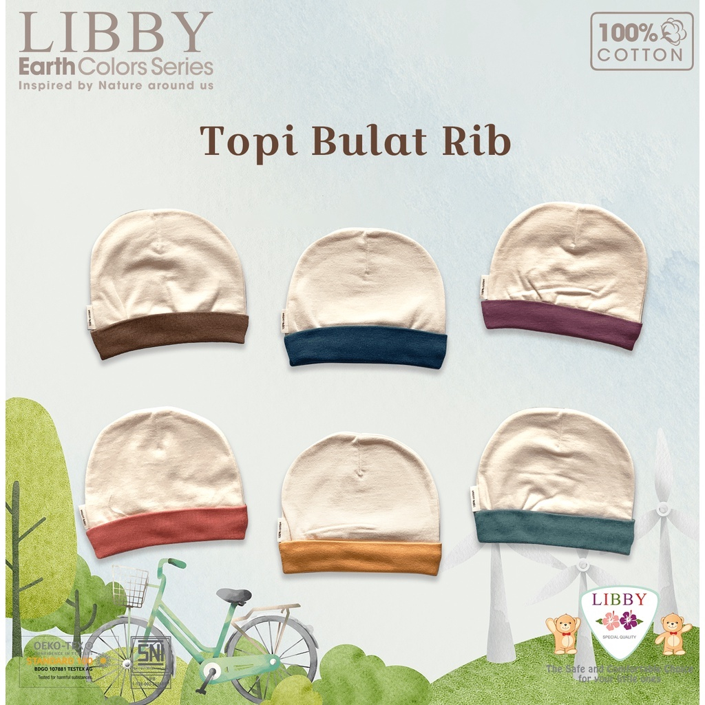 Topi Bayi Bulat Rib LIBBY Earth (1 pcs/pack)