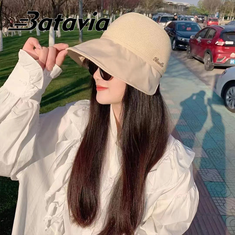 Batavia Topi pantai matahari rajut wanita premium model korea terbaru T4