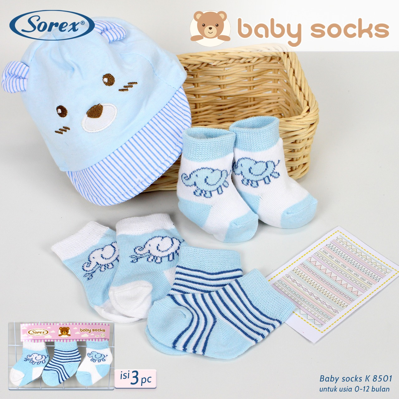 Sorex Baby Socks - Kaos Kaki Bayi Isi 3