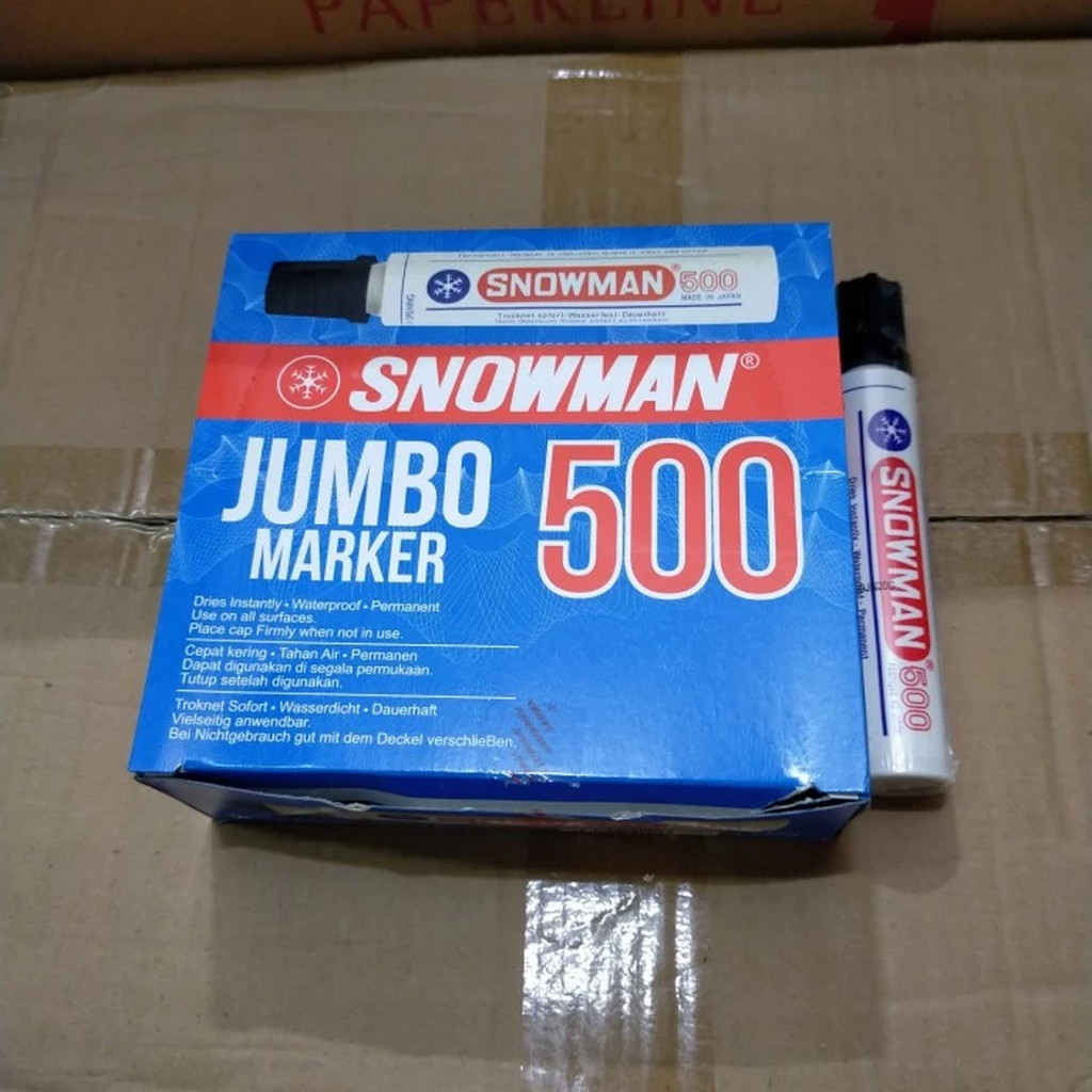 

Spidol Permanent Snowman Jumbo 500 per kotak 12 pcs