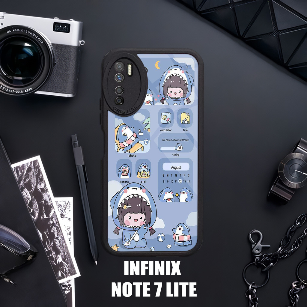 Case INFINIX Note 7 Lite [CUTE KALENDER] Softcase INFINIX Note 7 Lite GLOSSY 2D TERBARU - Casing INF