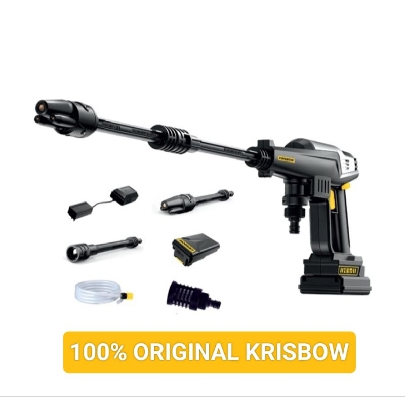 KRISBOW HIGH PRESSURE JET CLEANER CORDLESS TANPA KABEL 35 BAR