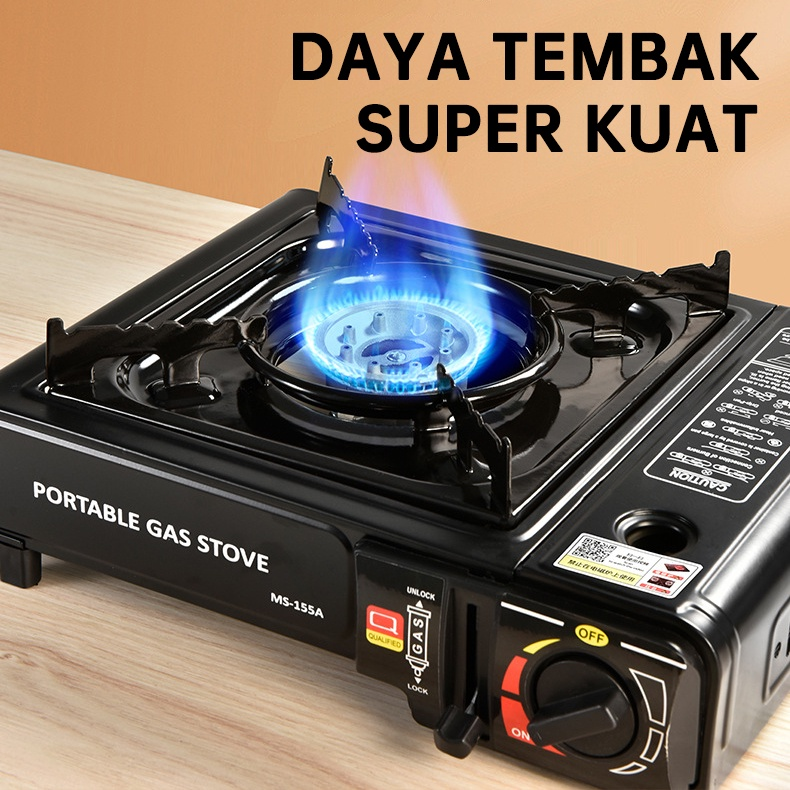 Kompor Gas Portable 2 In 1/ Kompor Portable / Tungku Gas OMICKO HI COOK 2900W Penyesuaian Api Multi-Level Kompor Camping Tungku Gas OMICKO HL01