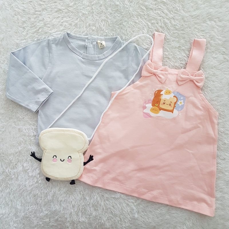 Dress Bayi Overall cutie Bread set