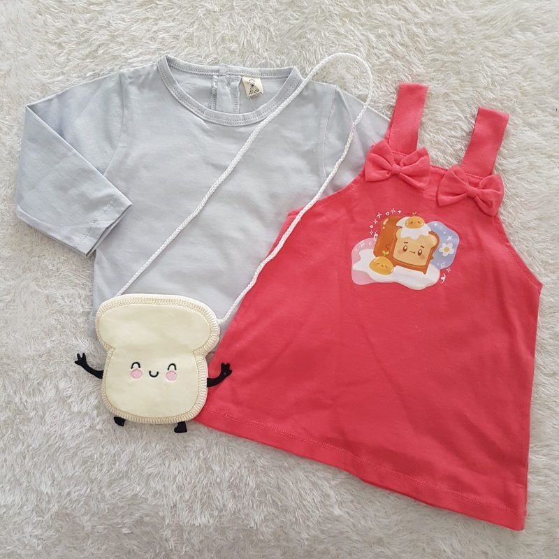 Dress Bayi Overall cutie Bread set