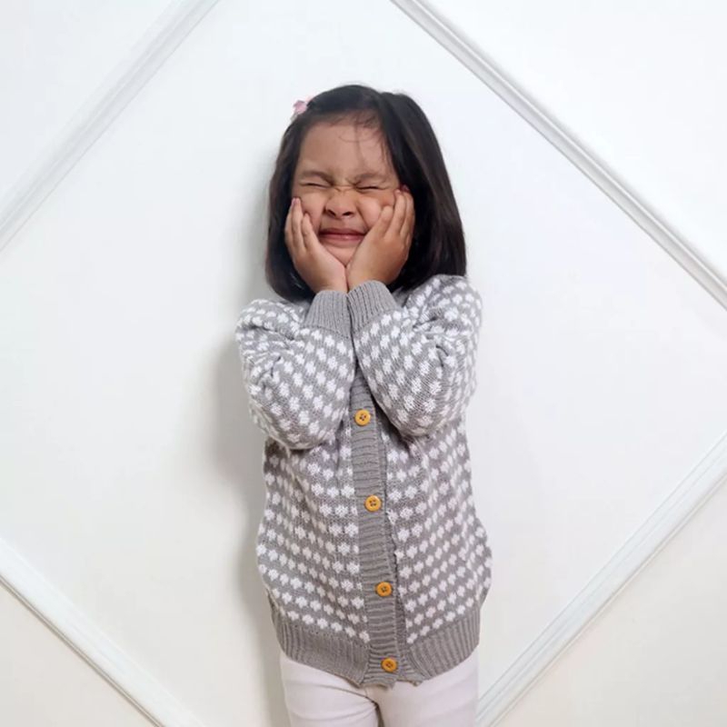 [rumahbayipdg] Jaket Cardigan Rajut Anak boy &amp; girl ELIEF KIDS CARDY Bahan Rajut Acrillic |