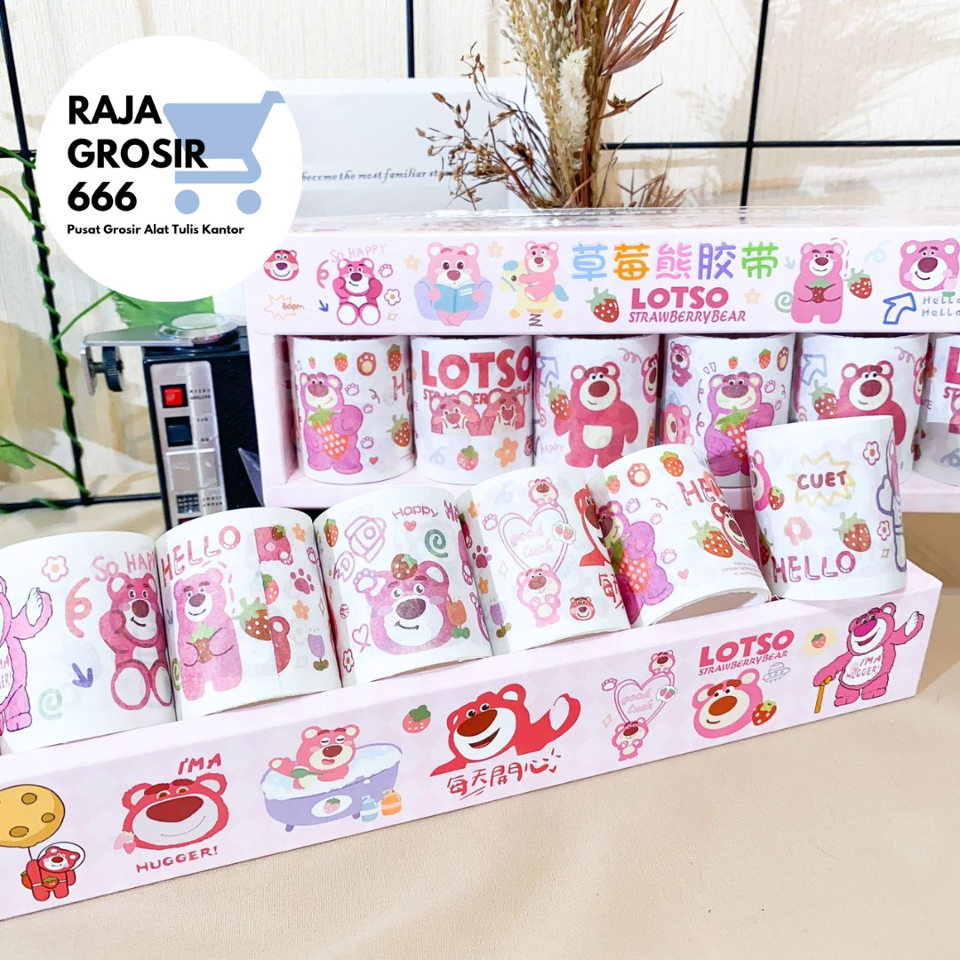 

washi tape lotso 1 set isi 6 solatip disney lucu imut kekinian COD