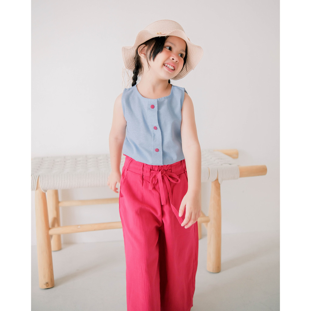 NAOKO TOP | Sleeveless Top Anak Perempuan | Tanktop Anak Perempuan | Atasan Anak Pastel | Inner Anak Perempuan | Tanktop Kancing