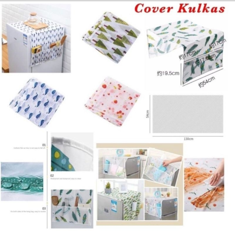 COVER KULKAS ANTI DEBU / SARUNG PENUTUP KULKAS