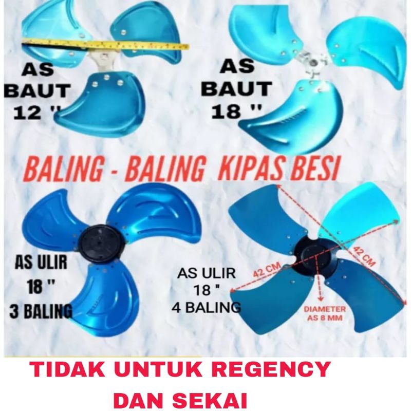 BALING BALING KIPAS ANGIN  BESI  , TD  3 IN 1 18 IN