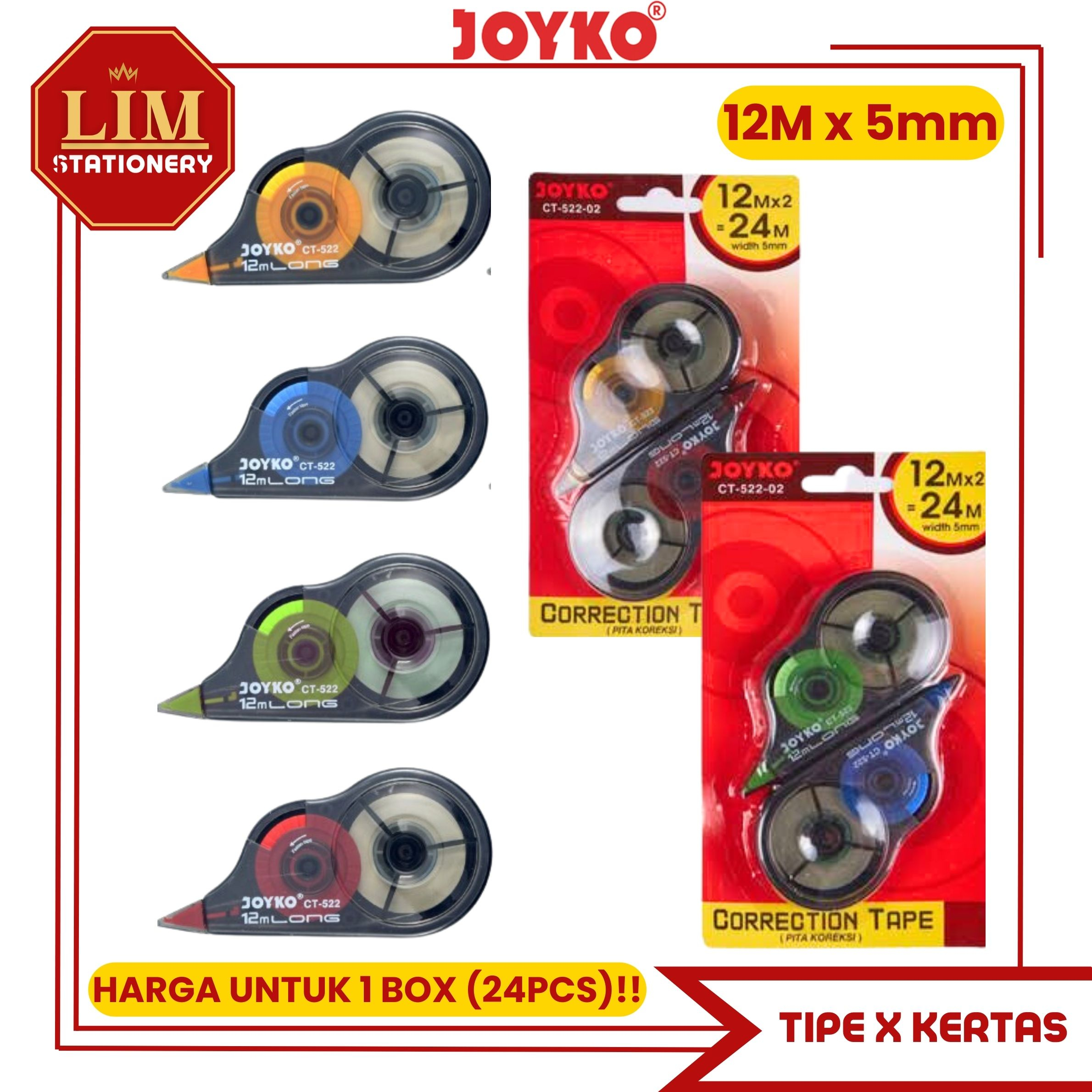 

Joyko - Tip ex Kertas CT522-02 (24Pcs)
