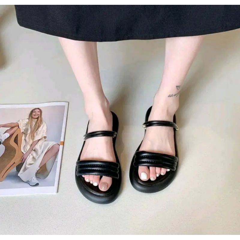 TmO - 8.8 Sale new arrival Wedges VIOLA EXPAND 3CM/Sandal Gunung fashion terbaru kekinian/sandal wanita Slop gunung/sandal gunung tali kekinian Bisa Cod Termurah/sandal santai wanita fashion