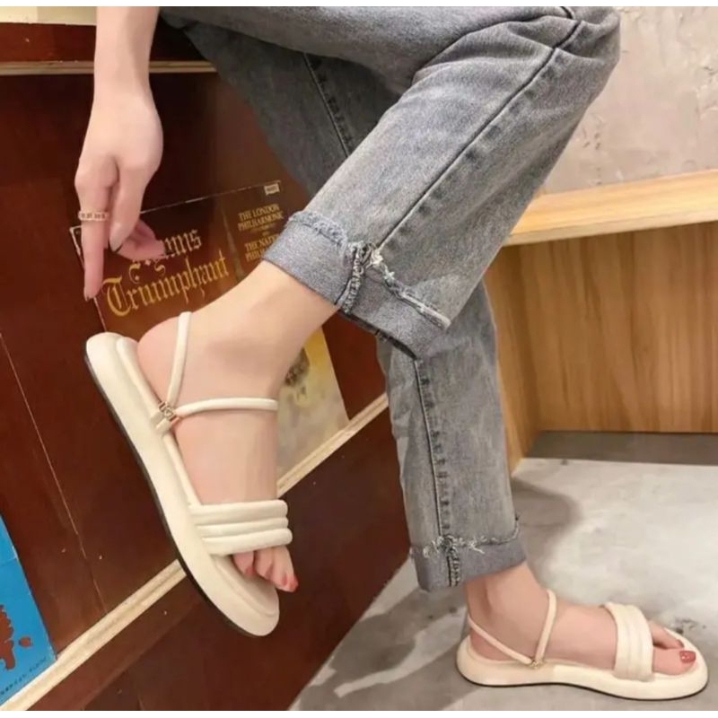 TmO - 8.8 Sale new arrival Wedges VIOLA EXPAND 3CM/Sandal Gunung fashion terbaru kekinian/sandal wanita Slop gunung/sandal gunung tali kekinian Bisa Cod Termurah/sandal santai wanita fashion