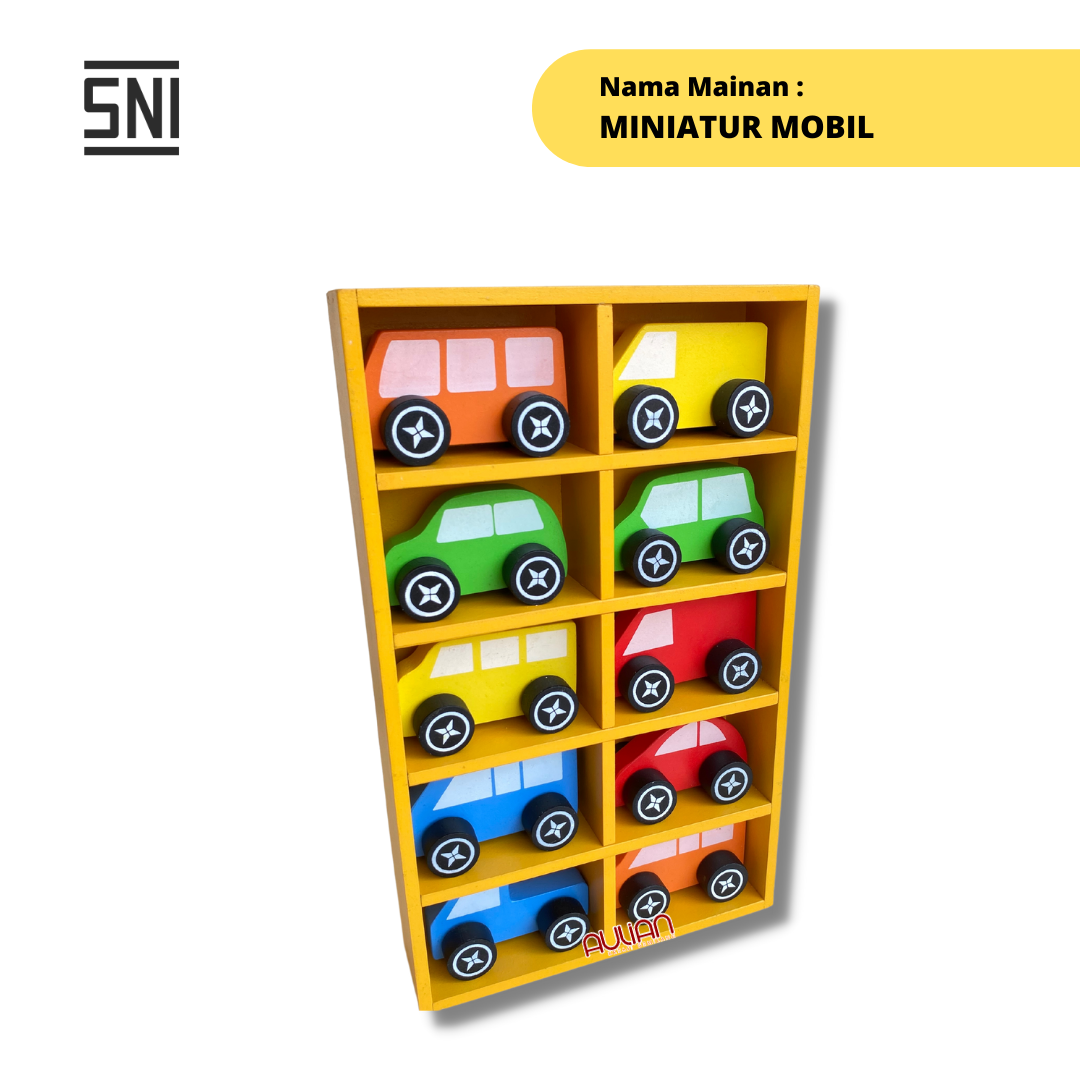 MAINAN EDUKASI ANAK / MAINAN KAYU / APE PAUD - MINIATUR MOBIL