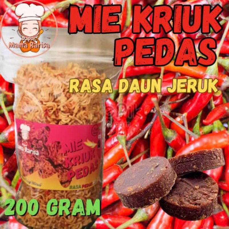 

Mie Kriuk Rasa Daun Jeruk 200 mg | Mie Kriuk | Mie Kriuk Pedas | Camilan Pedas | Mie Pedas|