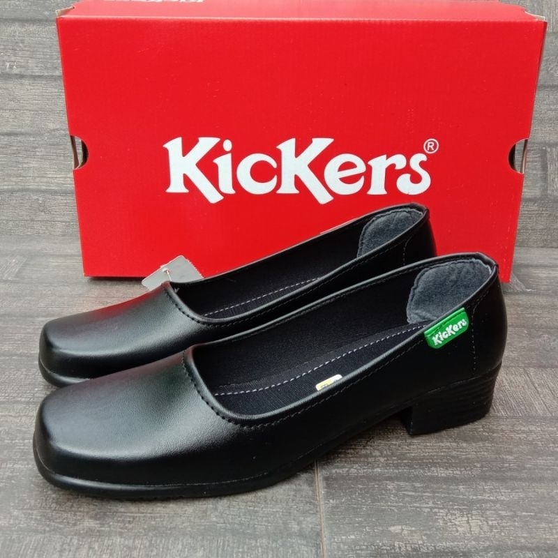PROMO 2.2 DISKON Sepatu Pantofel Wanita Terlaris Hak 3 Cm Hitam Sekolah Paskibra Kantor COD