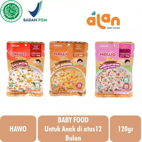 Hawo Food - Makanan Bayi Ready To Eat / MPASI 12 Bulan+ 120g