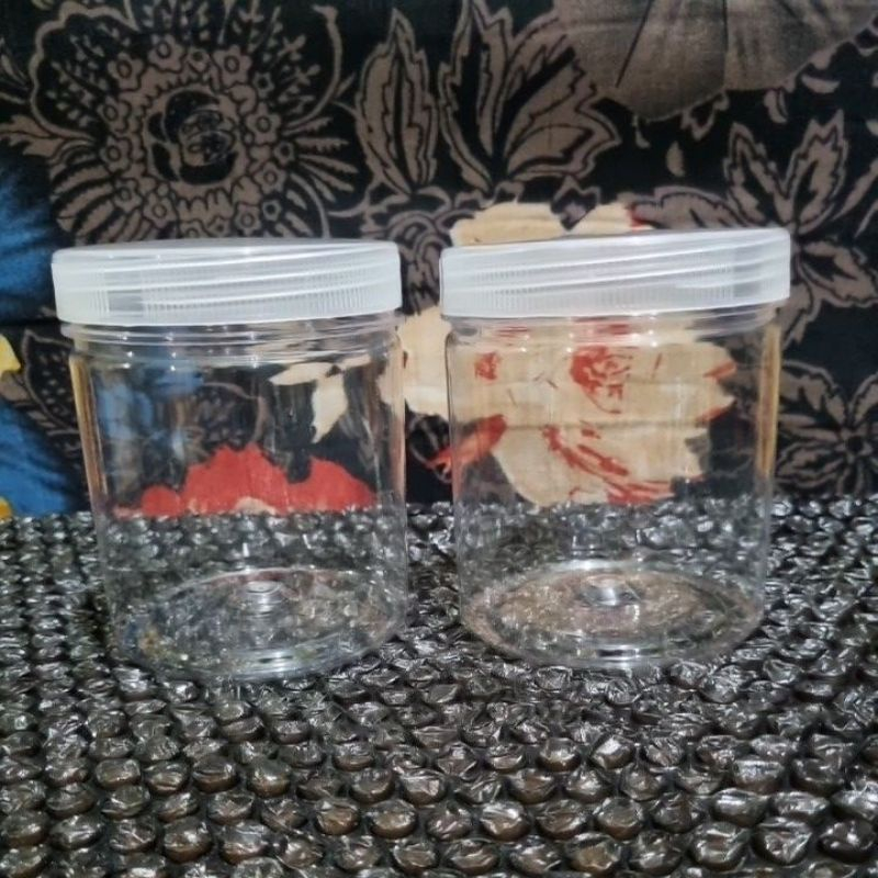 Toples plastik ulir Tabung / Toples Jar / Toples Plastik 500 ml / Toples 500ml / Jar 500ml