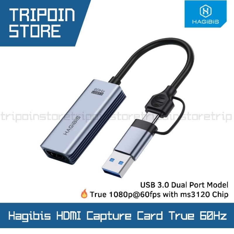 HAGIBIS HDMI Video Capture Card with MS2130 Chip - True 60Hz / 60fps YUY2