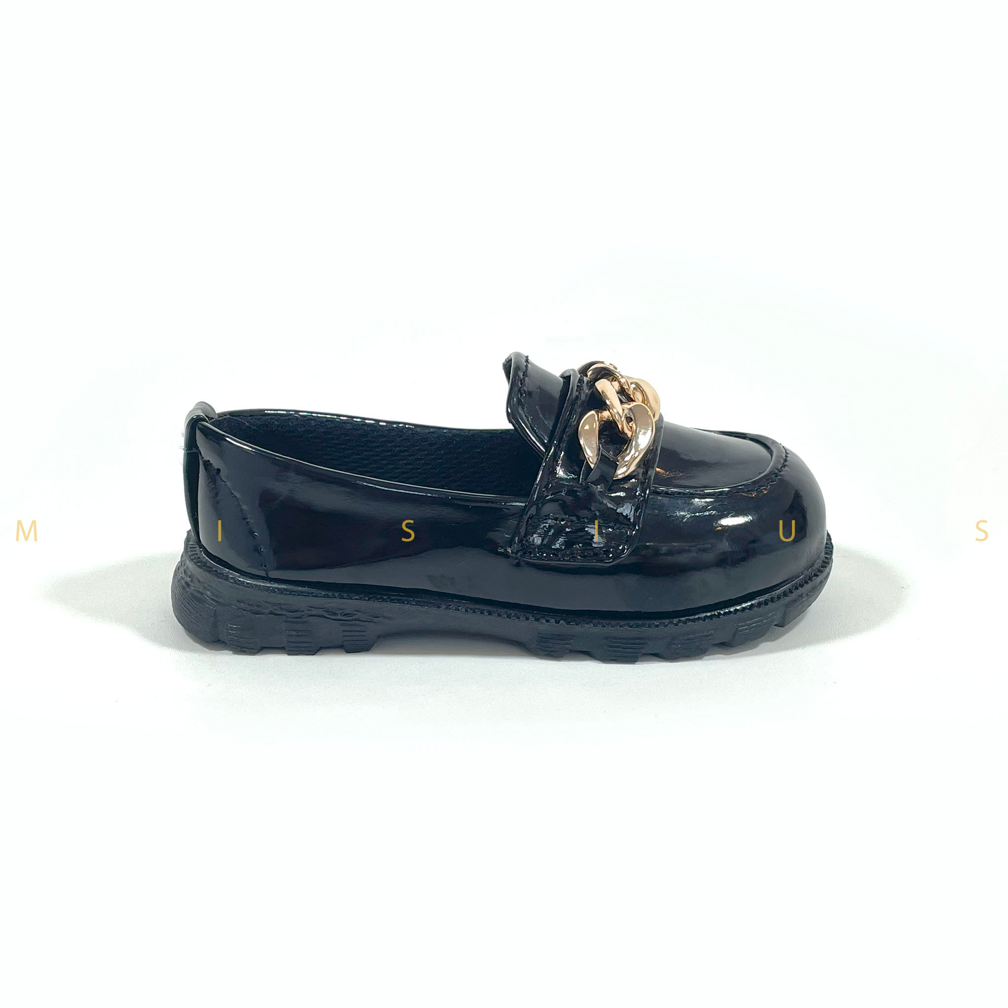 Misius JISO Sepatu Anak Perempuan Slip On Loafers Variasi Rantai