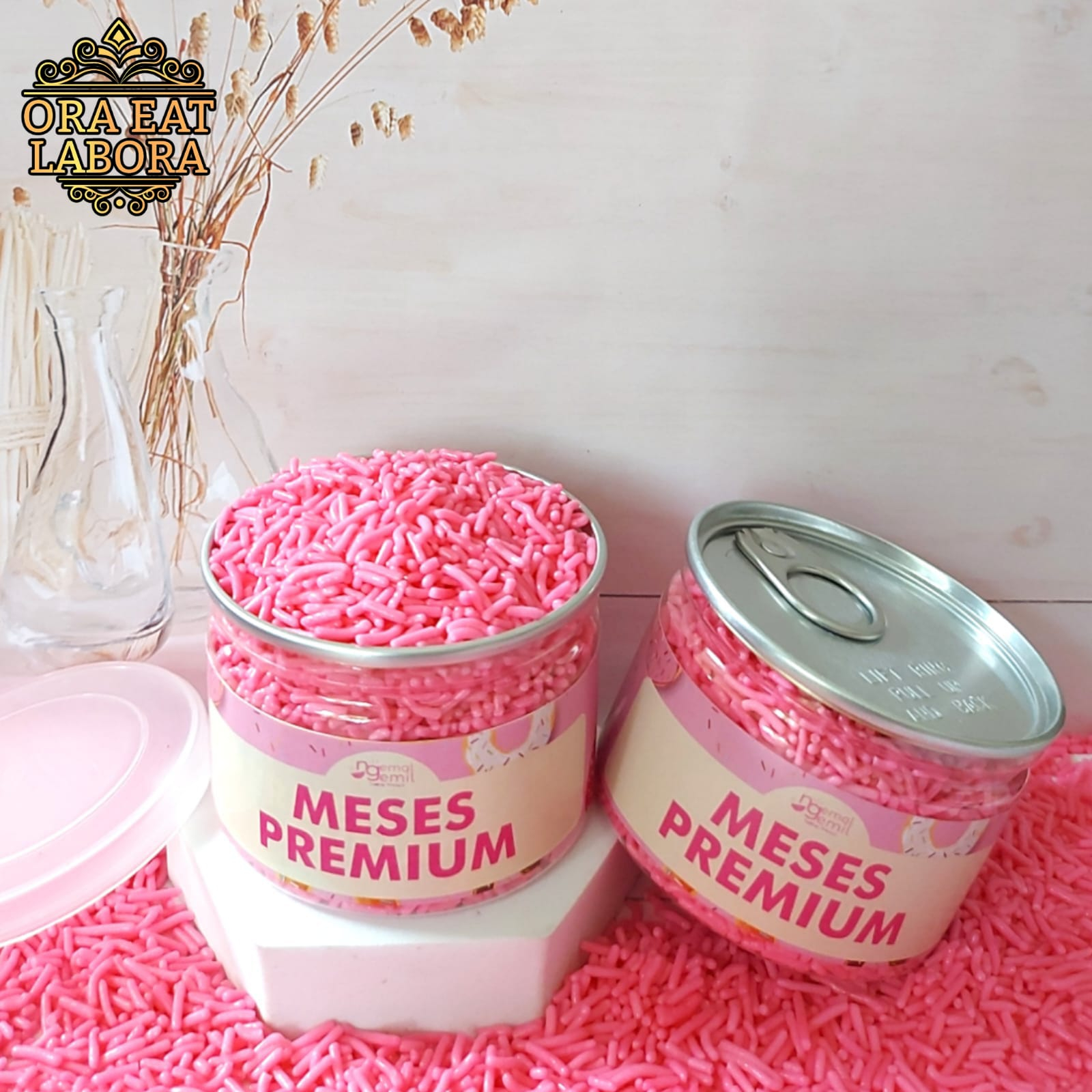 

Can Meses Pink Butiran Coklat Sprinkle Topping Kue Donut Bolu Kualitas Premium - Ora Eat Labora