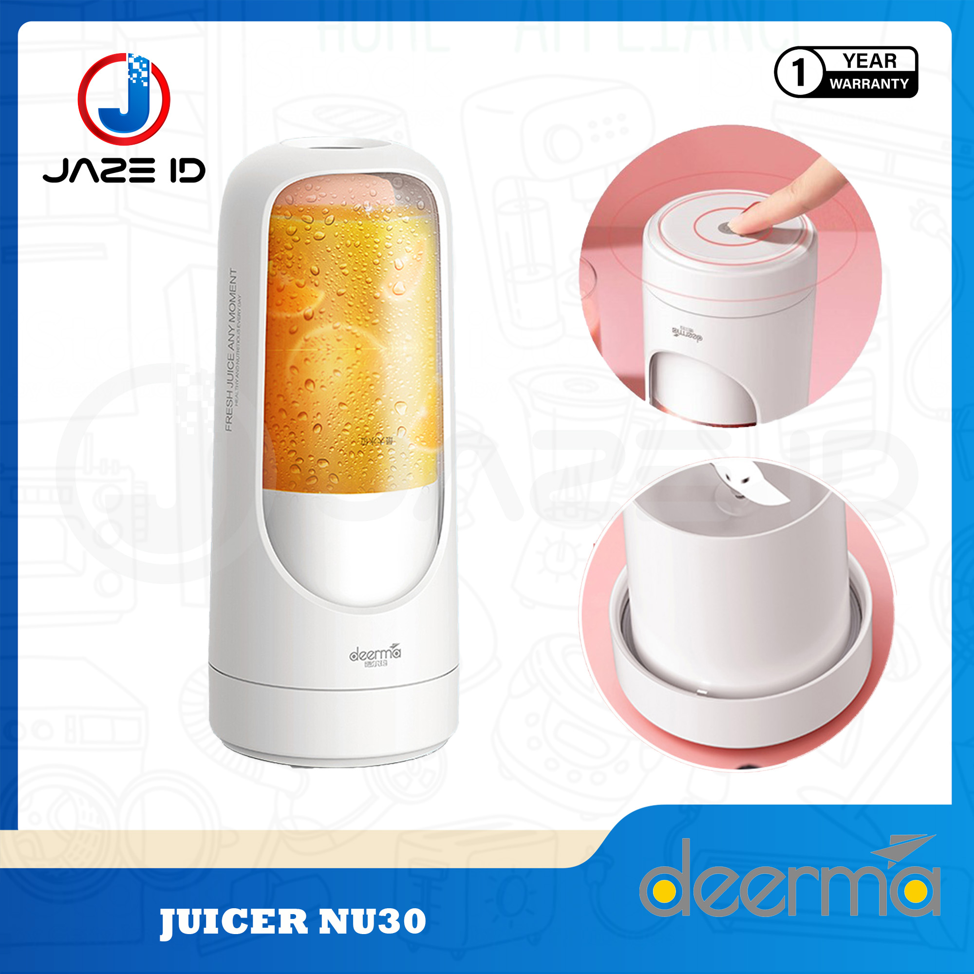 Deerma NU30 Blender Portable Juicer Buah Sayur Mini Mixer Garansi