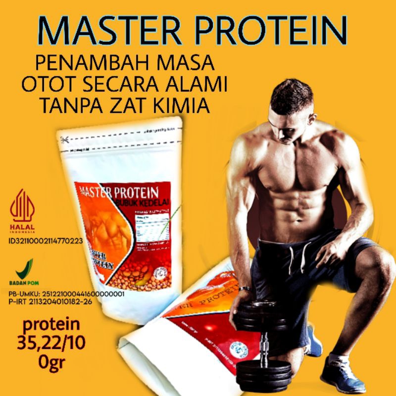 master protein bubuk kedelai murni 1kg