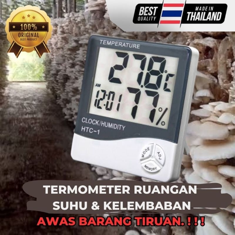 TERMOMETER RUANGAN / PENGUKUR SUHU RUANGAN / PENGUKUR KELEMBABAN / TEMPERATUR / TERMOMETER HTC-1 / T
