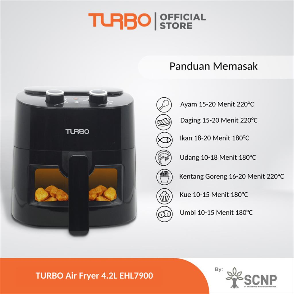 TURBO Air Fryer Smart Window 4.2L EHL 7900