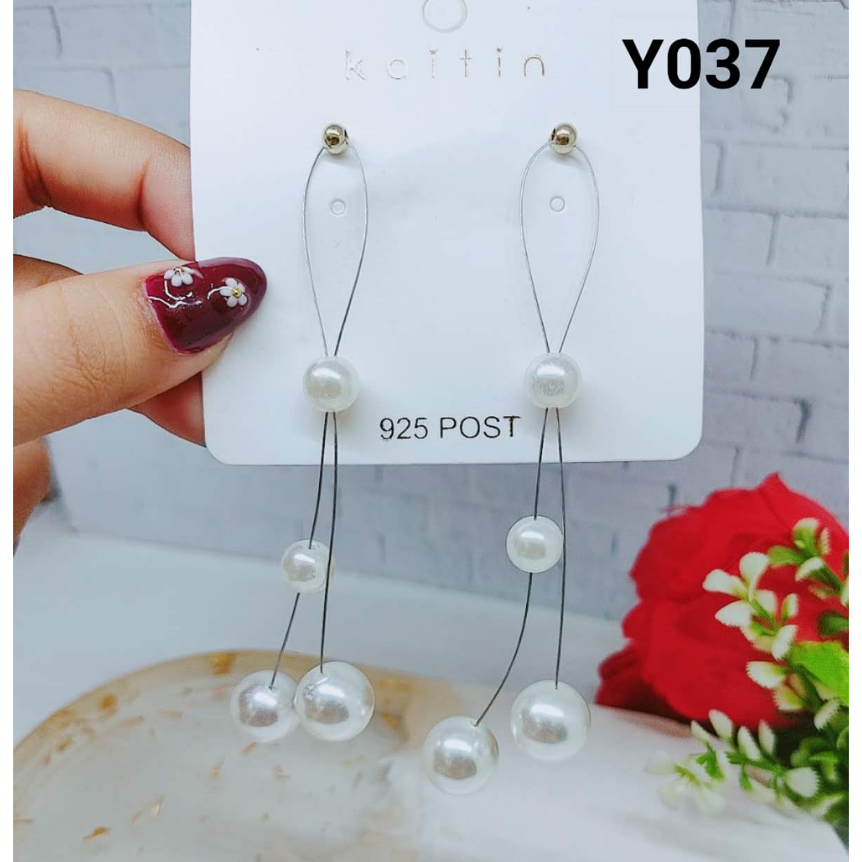 Anting Mutiara Perhiasan Wanita Y036/037